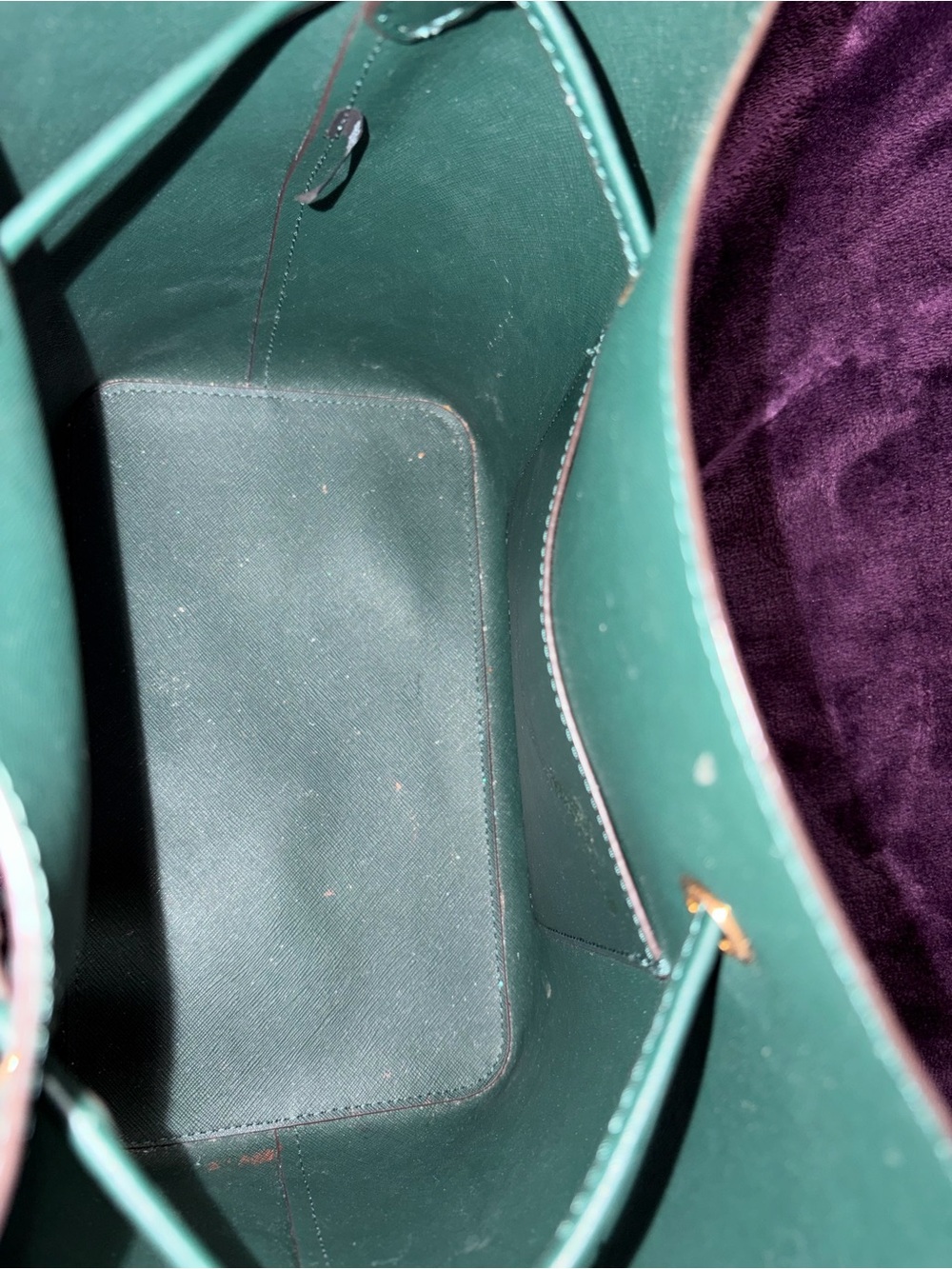 Michael Kors Teal Green Saffiano Leather Bucket Shoulder Bag - Picture 2 of 3